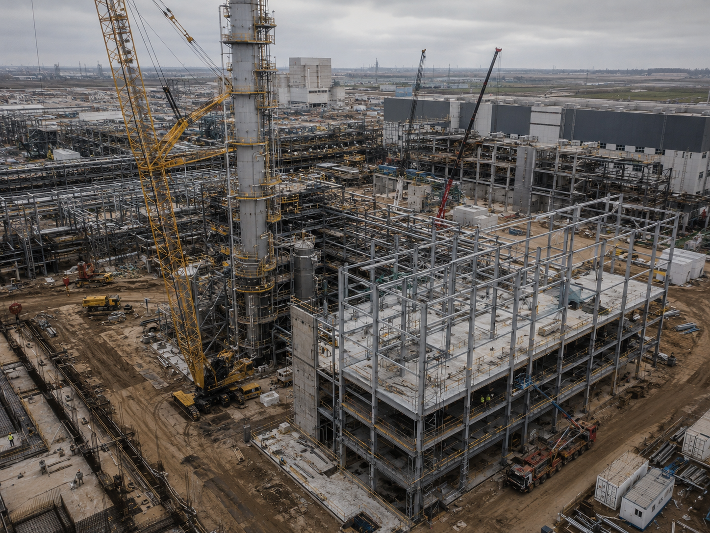 Large-scale construction site